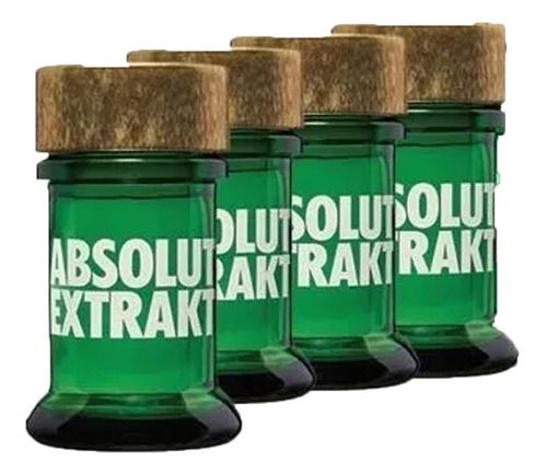 Set Vasos Shot Tequila 50cc Absolut Extrakt X 4 Unidades