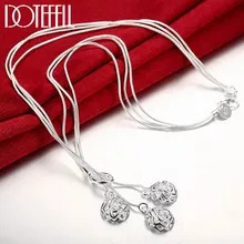 Doteffil-collar De Cadena De Serpiente Para Mujer, De Plata