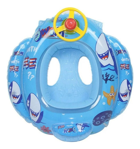 Flotador Inflable Agua Piscina Asiento Con Volante Y Bocina