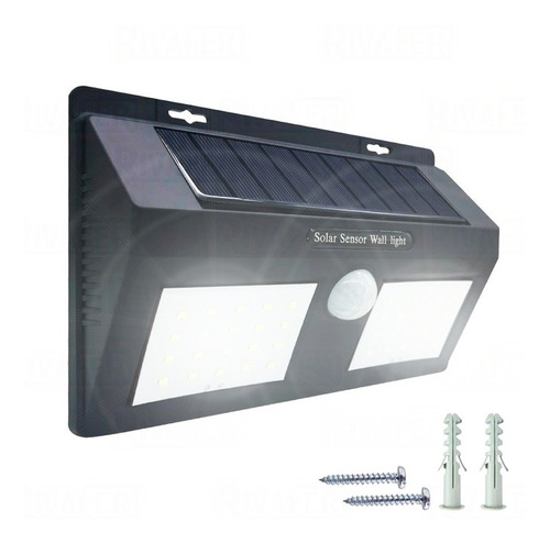 Reflector Led Panel Solar Sensor Movimiento Frio 12w 40 Leds