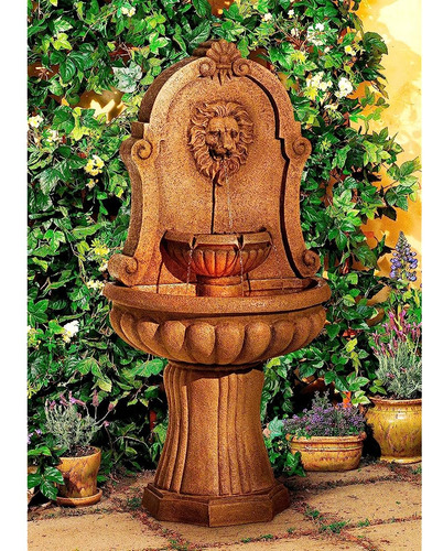 Savanna Lion Head Roman Outdoor Water Wall Fountain 58  De A