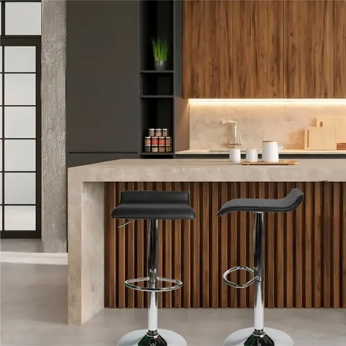 Silla Bar Taburete Green Deco Banqueta Premium Banco Desayunador X2 Acabado Cromado Color Negro