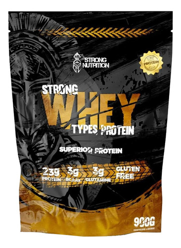 Refil 900g - Whey Protein ( Glúten Free ) - Strong Nutrition Sabor Baunilha