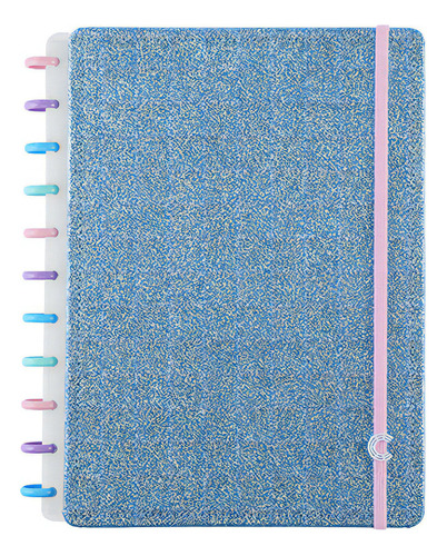 Caderno Inteligente Grande Lets Glitter Ocean Blue