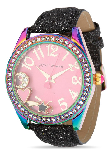 Reloj Para Mujer Betsey Johnson Caja De Aleación Iridiscente