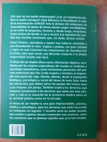 El Deseo De Ser Madre Anna Gimeno Berbegal Librosur