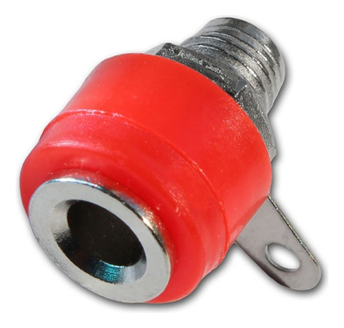 Conector Jack Banana Hembra Para Chasis Rojo X10 Unidades