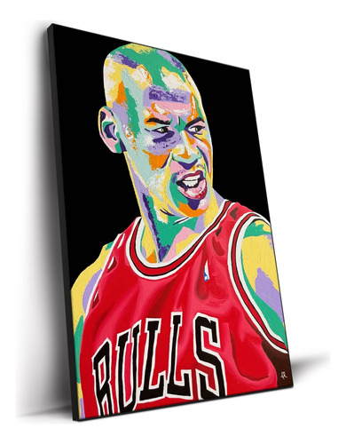 Cuadro Decorativo En Tela Canvas Michael Jordan Art 