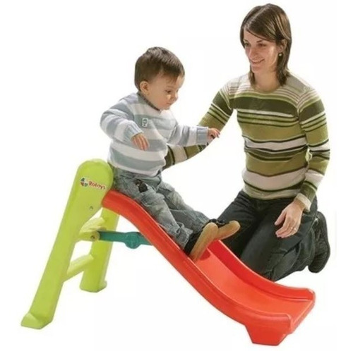 Imagen 9 de 10 de Mini Tobogan 3 Escalones Plegable Rotoys 1 A 3 Años Ext Int