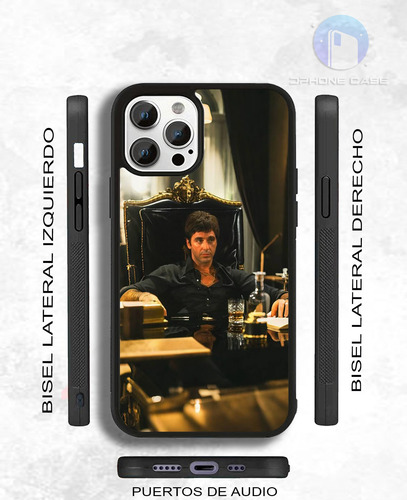 Funda Para Celular De Scarface Tony Montana 3 Negro Iphone 7/8/se 2020