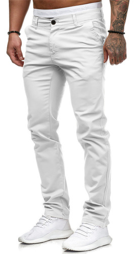 Pantalones Casuales Para Hombre, Pantalones Ajustados, Casua