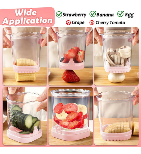 Taza Rebanadora De Frutas,cortadora Fresas, Cortador Plátano