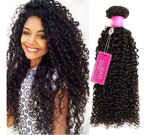 Isee Hair 9a Grado Mongol Rizado Extensiones De Pelo Virgen,