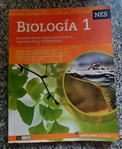 Libro De Biologia 1 Nes Ed: Santillana, Muy Buen Estado!!