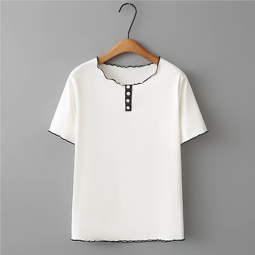 A Camiseta De Verano Para Mujer, Talla Grande, Color Liso,