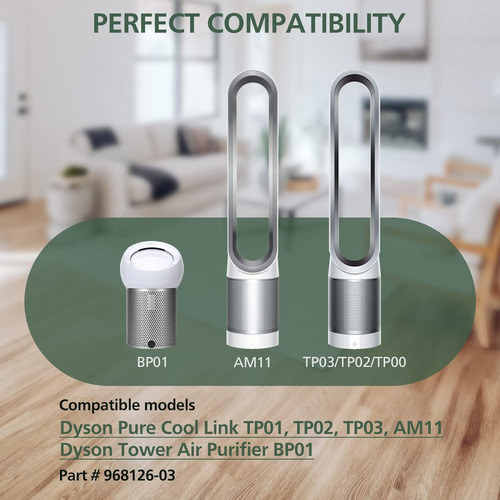 Tp01 Tp02 Reemplazo De Filtro Compatible Con Dyson Pure Cool