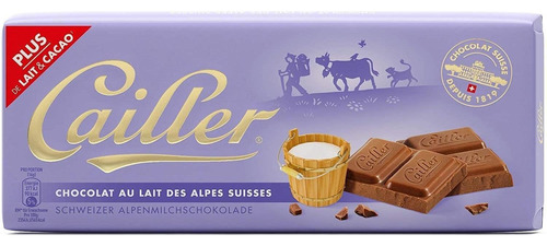 5x Chocolate Suiço Cailler Ao Leite (des Alpes Suisses) 100g