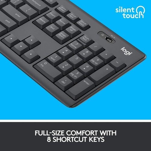 Imagen 4 de 9 de Logitech Mk295 Combo Inalámbrico Silencioso Teclado Y Mouse
