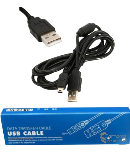 Cable Datos Y Carga Compatible Con Control Ps3 1.8 Mts