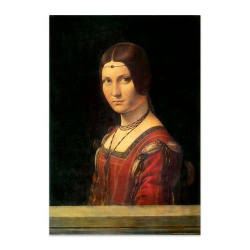 Cuadro Canvas Fine Art La Belle Ferroniere Da Vinci 44x63
