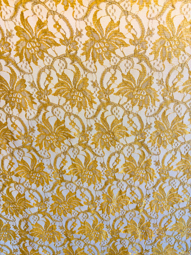 Tela Encaje Brillo Lurex X Metro Dorado Art 1009