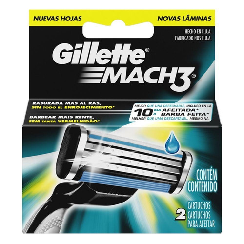 Carga Gillette Mach 3 - 2un
