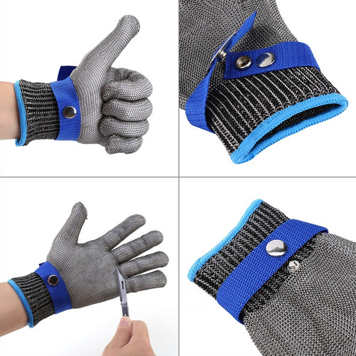 Guantes De Carnicero De Acero  A Prueba De Cortes