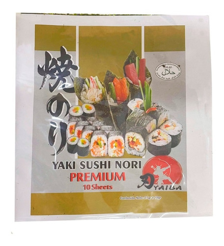 Algas Yaki Sushi Nori Premium 10 Unidades