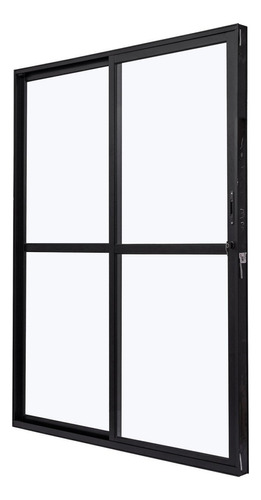 Porta De Aluminio Balcão 210x160cm 2 Folhas Com Vidro Wt