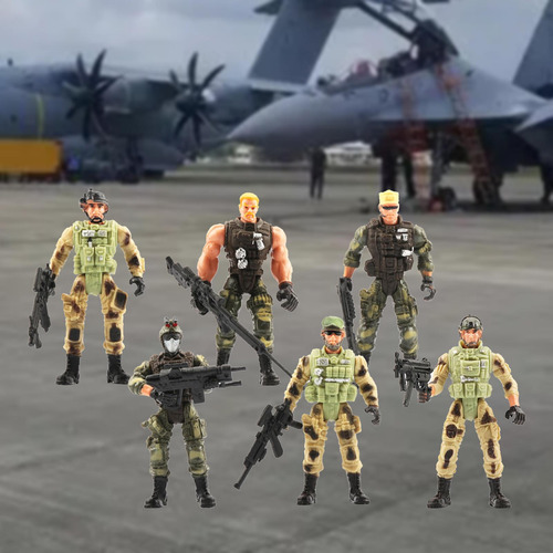 Conjunto De Figuras De Ação Masculinas, 6 Peças,