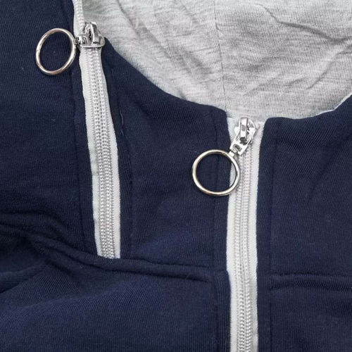 Chaqueta De Patchwork A La Moda Para Mujer, Sudadera Con Bol