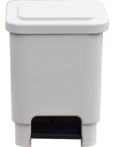 Lixeira Retangular 15 Litros Com Pedal - Branca