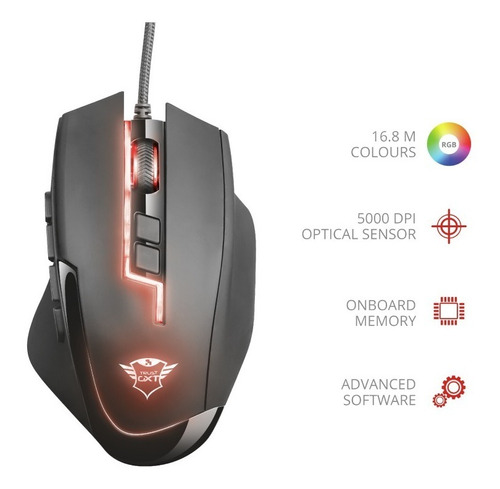 Mouse Pc Gamer Trust Gxt 164 Sikanda Rgb Mmo