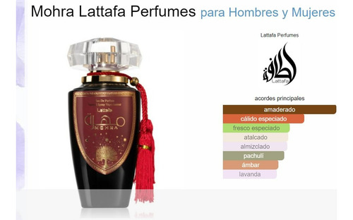 Perfume Unisex Mohra Lattafa Eau De Parfum 100ml
