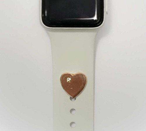 Pin Corazón Oro Rosa Para Smartwatch