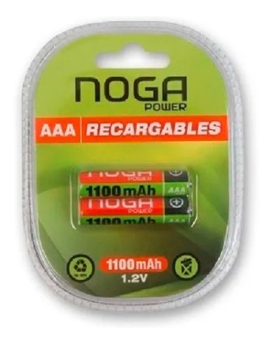 Pilas Recargables Aaa Blister X2 1100 Mah Noganet