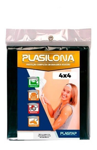 Lona Plastica Plasitap Preta 4x25mt - T-109559