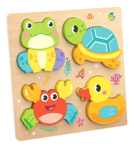Puzzles Block De Madera Puzzle Toy Para Animal Marítimo