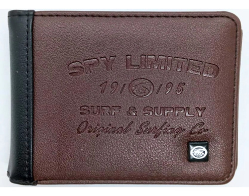 Billetera Hombre Spy Limited New Luca 2 En 1 Wallet Color Marrón Oscuro