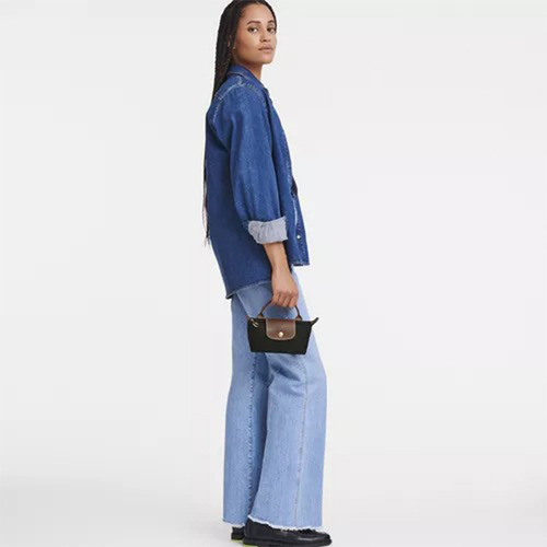 Bolso Tote De Moda Longchamp Versátil Negro,elegante Y Digno