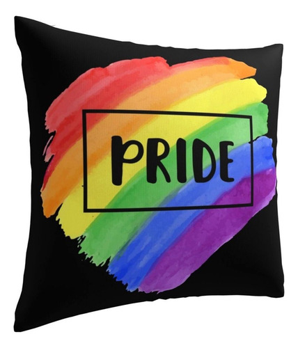 Almohada Orgullo Lgtb Pride En Terciopelo Cojin Con Relleno
