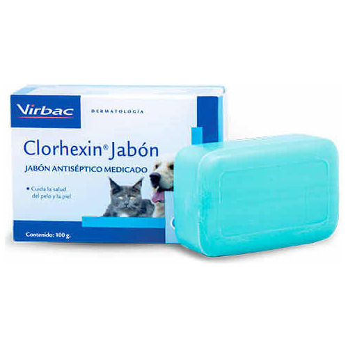 Jabon Clorhexin Perros Y Gatos.jabon Medicado Para Mascotas.