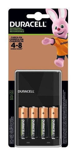 Kit Cargador Duracell + 4 Pilas 2500mha / Tecnofactory