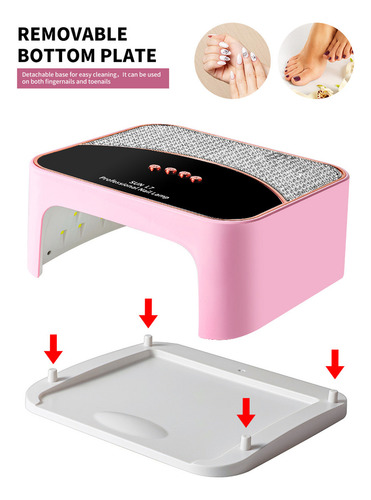 Lampara De Uñas 45led Secador Profesional Uñas Uv Manicura