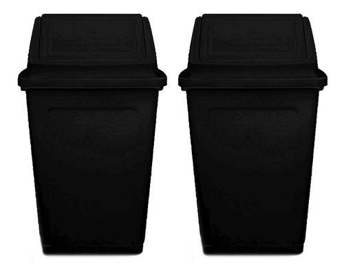  Cesto De Basura 55lts Tapa Vaiven Reciclar X 2 - Colombraro