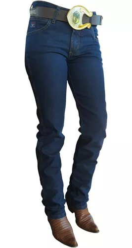 Calça Country Feminina Barra Reta Desing Moderno - Coll Jeans