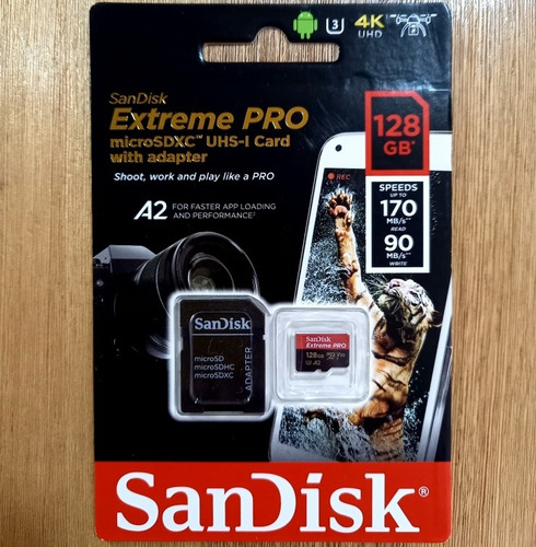 Sandisk Extreme Pro Microsdxc Uhs-i U3 V30 A2 128gb