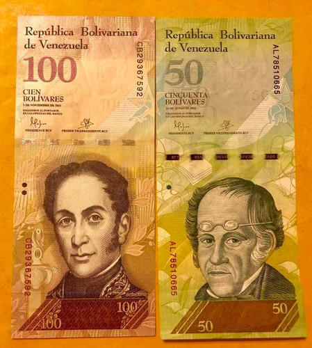 Lote De 5 Billetes De Venezuela (Usado)