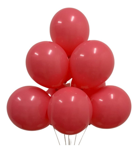Bolsa 100 Globos 12 Rojo Pastel Glomex