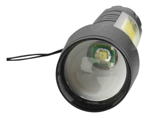 Linterna Mini Led Aluminio Doble Luz Batería Recargable